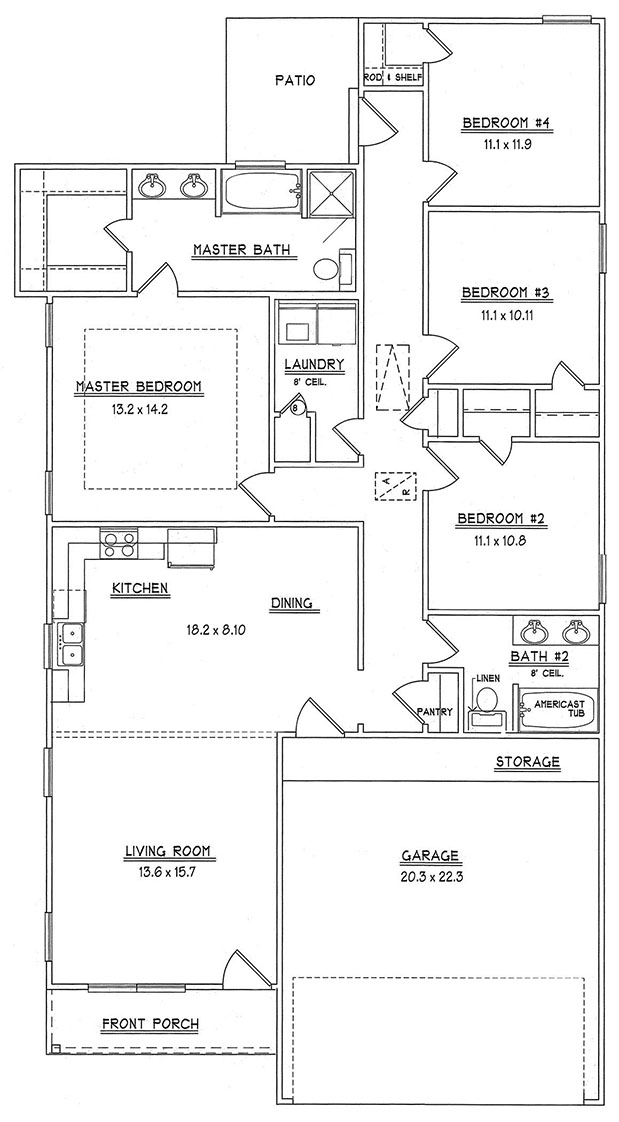 the Foor-Leaf Clover floor plan by Darla's Creek